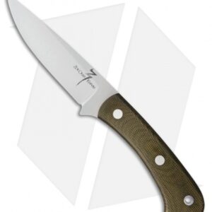 Zoe Crist Knives Kestrel Fixed Blade Knife Green Micarta (3.75" Satin)