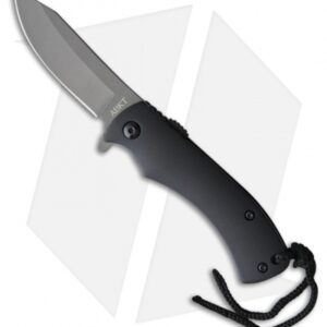 ABKT Pocket Folder Spring Assisted Knife Black Aluminum (2.75" Gray)