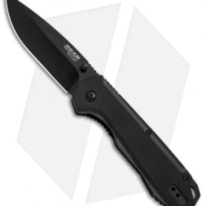 Bear Edge 4.5" Spring Assisted Knife Contoured Black G-10 (3.25" Black) 61101